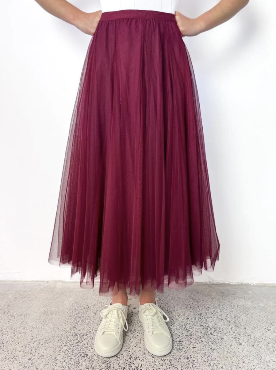Merlot Tulle Skirt